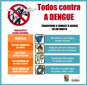 Prefeitura alerta população para importância do combate à dengue