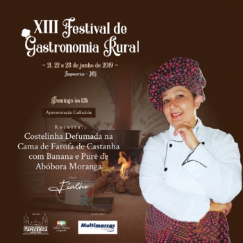 Chef Fialho irá ensinar a receita Costelinha Defumada no XIII Festival de Gastronomia Rural