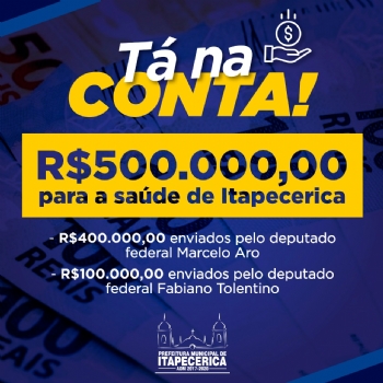Itapecerica recebe R$ 500 mil de emendas parlamentares para a atenção básica em saúde