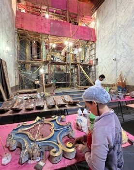 Trabalho de restauração é feito na igreja de Nossa Senhora do Rosário
