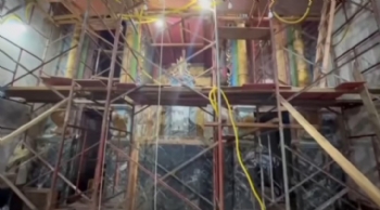 Segunda etapa da restauração do retábulo do altar-mor e da escadaria do presbitério da Igreja do Rosário é iniciada