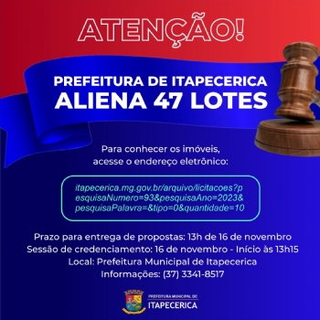 Prefeitura realiza alienação de lotes municipais