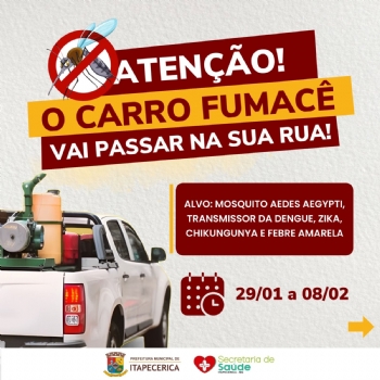 Veículo do fumacê é mais uma ação de combate à dengue