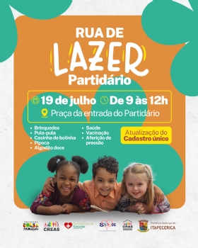 Secretaria de Desenvolvimento Social em Ação: Rua de Lazer na Comunidade do Partidário com diversão e serviços para todos