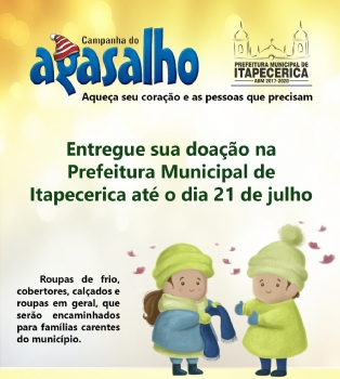 Prefeitura promove Campanha do Agasalho até o dia 21 de julho