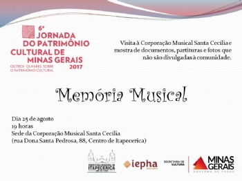 Prefeitura e Corporação Musical Santa Cecília promovem mostra sobre memória musical