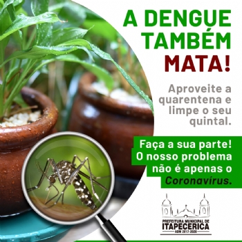 Prefeitura alerta para importância da prevenção contra a dengue