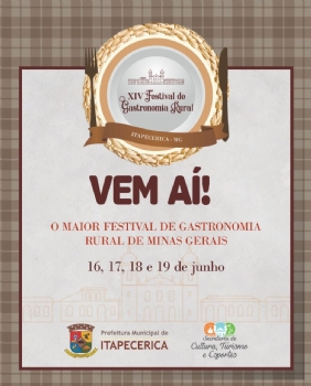 Festival de Gastronomia Rural abre o calendário de eventos da Prefeitura