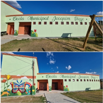 Escola Municipal Joaquim Diogo ganha nova fachada
