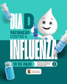 Dia D de Vacinação contra a Influenza acontece em Itapecerica no dia 10 de maio