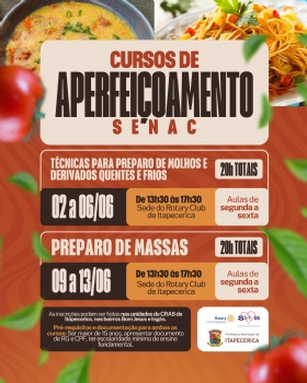 Prefeitura de Itapecerica e SENAC oferecem cursos gratuitos de aperfeiçoamento