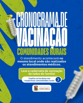Prefeitura de Itapecerica divulga cronograma de vacinação nas comunidades rurais