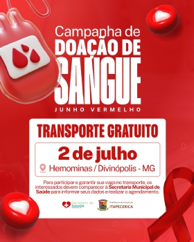 Prefeitura de Itapecerica promove ação de conscientização e captação de doadores de sangue com transporte gratuito