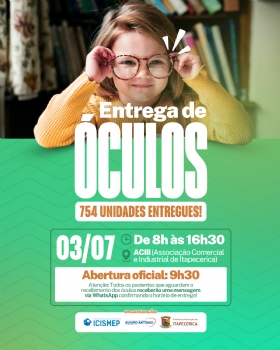 Itapecerica avança na saúde pública com grande entrega de óculos em julho
