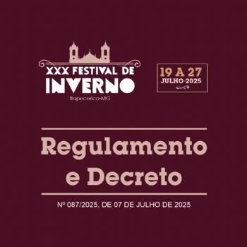 Prefeitura de Itapecerica publica decreto com regulamento do XXX Festival de Inverno