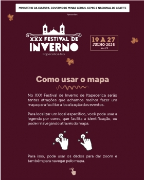 Mapa Oficial do XXX Festival de Inverno de Itapecerica já está disponível em PDF