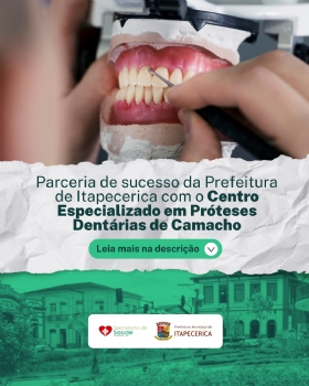 Saúde Bucal em Foco: Parceria da Prefeitura de Itapecerica com a Prefeitura de Camacho  garante próteses dentárias gratuitas em Itapecerica