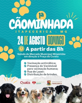 1ª Cãominhada de Itapecerica: Um dia de saúde e diversão para a família e seus pets 