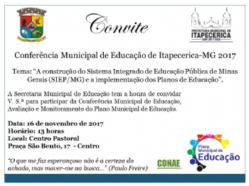 Prefeitura realiza Conferência Municipal de Educação